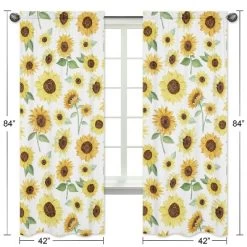 2pc Sweet Jojo Designs Sunflower Window Panel -Professional Childrens Furniture Store GUEST 376959d6 6e3a 4faa bf2a c9db3dcf0f24