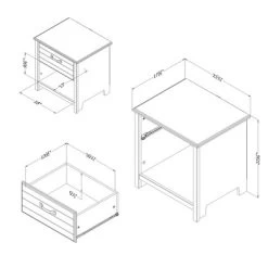 Ulysses 1-Drawer Nightstand Winter Oak - South Shore -Professional Childrens Furniture Store GUEST 3b2dd686 85d3 4402 8b8c 1c87a333c37b