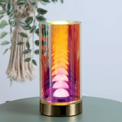 Teen Iridescent Cylinder LED Novelty Table Lamp - West & Arrow 1 Teen Iridescent Cylinder LED Novelty Table Lamp - West & Arrow