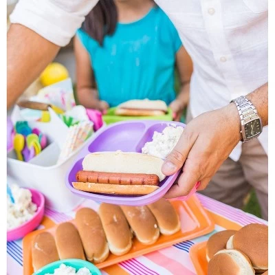 Re-Play Divided Plates - Colorwheel - 6pk 1 Re-Play Divided Plates - Colorwheel - 6pk