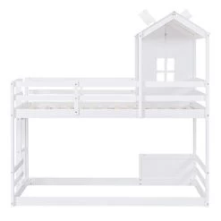 Twin Over Twin Bunk Bed With Roof, Window, Guardrails And Ladder - ModernLuxe -Professional Childrens Furniture Store GUEST 3cdce7a8 2ac6 4b39 a78f 82d347ca0749