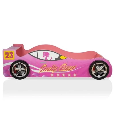 Twin Naglin Racing Car Bed With Led Headlight Pink - HOMES: Inside + Out 11 Twin Naglin Racing Car Bed With Led Headlight Pink - HOMES: Inside + Out - Image 11