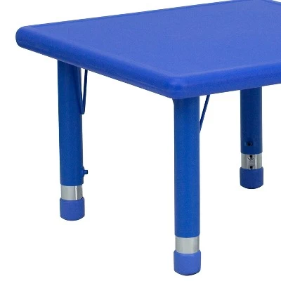 Flash Furniture 24" Square Plastic Height Adjustable Activity Table 5 Flash Furniture 24" Square Plastic Height Adjustable Activity Table - Image 5
