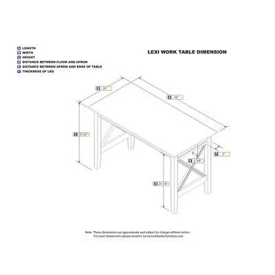 Writing Desk Modern Feel Brown - AFI 4 Writing Desk Modern Feel Brown - AFI - Image 4