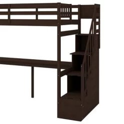 Twin Size Loft Bed With Storage Staircase And Built-in Desk-ModernLuxe -Professional Childrens Furniture Store GUEST 3d84d3bd e94c 4f17 bf93 beb56a664f9c
