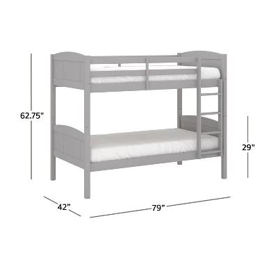 Twin Over Twin Alexis Wood Arch Bunk Bed - Hillsdale Furniture 2 Twin Over Twin Alexis Wood Arch Bunk Bed - Hillsdale Furniture - Image 2