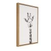 24" X 18" Giraffe Framed Canvas Art - Uniek