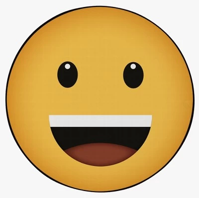 Deerlux Emoji Style Round Funny Smiley Face Kids Area Rug, Grinning Emoji Rug 2 Deerlux Emoji Style Round Funny Smiley Face Kids Area Rug, Grinning Emoji Rug - Image 2