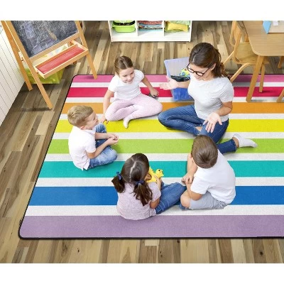 Flagship Carpets Hello Sunshine Striped Area Rug 1 Flagship Carpets Hello Sunshine Striped Area Rug