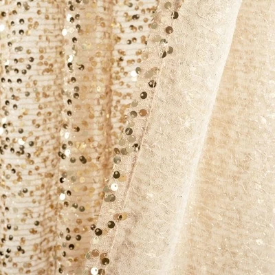 52"x84" Ballgown Glam Sparkle Sequins Window Curtain Panel - Lush Décor 4 52"x84" Ballgown Glam Sparkle Sequins Window Curtain Panel - Lush Décor - Image 4