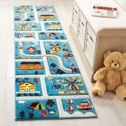 Carousel Kids CRK197 Power Loomed Area Rug - Safavieh