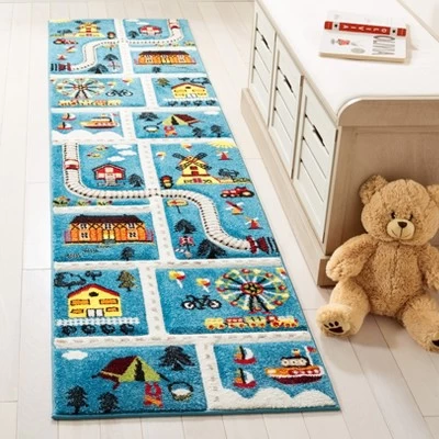 Carousel Kids CRK197 Power Loomed Area Rug - Safavieh 1 Carousel Kids CRK197 Power Loomed Area Rug - Safavieh
