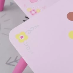 Qaba 3-Piece Kids Wooden Table And Chair Set With Crown Pattern Gift For Girls Toddlers Arts Reading Writing Age 2-4 Years Pink -Professional Childrens Furniture Store GUEST 4652ec1a f121 41de 8bb8 d8f9bca85811