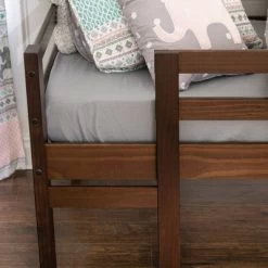 Twin Indy Solid Wood Low Loft Bed Walnut - Saracina Home -Professional Childrens Furniture Store GUEST 477d014b ca9f 421f a774 50b8fe69b59d