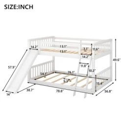 Wood Bunk Bed With Convertible Slide And Ladder-ModernLuxe -Professional Childrens Furniture Store GUEST 483d8fbe b73b 476e b843 95918b4bb004