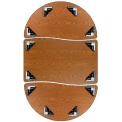 Emma And Oliver 3 Piece 76" Oval Wave Collaborative Grey Adjustable Activity Table Set -Professional Childrens Furniture Store GUEST 4870f193 65bf 417f b8f0 d0fc64ad1583 1