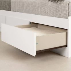 Munich Mates Bed With 3 Drawers Pure White - South Shore