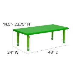 Emma And Oliver 24"W X 48"L Rectangular Plastic Height Adjustable Activity Table 14 Emma And Oliver 24"W X 48"L Rectangular Plastic Height Adjustable Activity Table -Professional Childrens Furniture Store GUEST 4aa26844 a6b7 4eee be0d 593c9f36b187