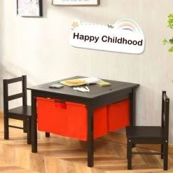 Costway 2-in-1 Kids Activity Table & 2 Chairs Set W/Storage Building Block Table -Professional Childrens Furniture Store GUEST 4b4044eb 36db 4135 999e 2f996ce3e8bc