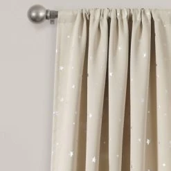 Set Of 2 Star Blackout Window Curtain Panels - Lush Décor