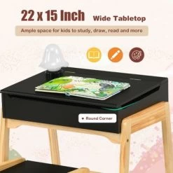 Costway Kids Table & Chair Set Wooden Activity Art Study Desk W/Storage Space -Professional Childrens Furniture Store GUEST 4ce37499 6b3c 4558 9900 63d468bd866e