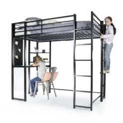 Twin Adele Loft Bed With Desk Silver - Room & Joy -Professional Childrens Furniture Store GUEST 4f99ef3a f92a 48df 961d b9cef75424db