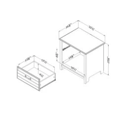 Asten 1-Drawer Nightstand - South Shore -Professional Childrens Furniture Store GUEST 4fbb783b c6ed 4a2c a136 833c0accf844