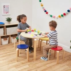 ECR4Kids Bentwood Stacking Stools For Kids, Playroom/Daycare Flexible Seating, 12" Height, 6-Piece -Professional Childrens Furniture Store GUEST 525f6228 e07a 4d97 860f 9d1978801d7f