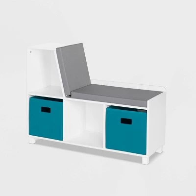 RiverRidge Home Kids' Book Nook Collection Cubby Storage Bench With 2 Bins - RiverRidge 4 RiverRidge Home Kids' Book Nook Collection Cubby Storage Bench With 2 Bins - RiverRidge - Image 4
