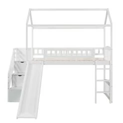 Twin Size House Shape Loft Bed With Two Drawers And Slide - ModernLuxe 13 Twin Size House Shape Loft Bed With Two Drawers And Slide - ModernLuxe -Professional Childrens Furniture Store GUEST 549e1925 4300 4772 afd6 22fce3e77a2e