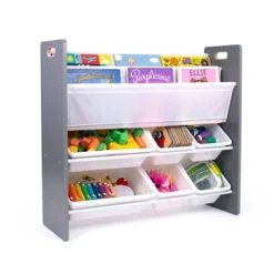 Read N Play 6 Bin Organizer & 2 Tier Bookrack White - Humble Crew -Professional Childrens Furniture Store GUEST 552e0e29 3cd9 4430 a133 836a33de74b5