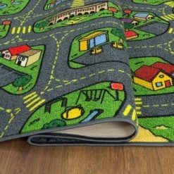 Jungtier Boy & Girl Kids Retro City Road Car Vehicle Traffic Educational Learning & Game Play Nursery Bedroom Classroom Rug Carpet, 2' 7" X 5' 0" -Professional Childrens Furniture Store GUEST 554e81e3 5984 4341 b19e f8c5efdd1da8