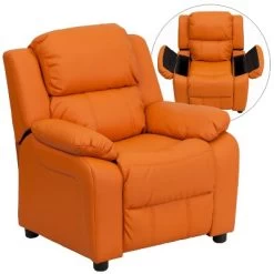 Flash Furniture Deluxe Padded Contemporary Kids Recliner With Storage Arms -Professional Childrens Furniture Store GUEST 55e5b392 8d89 4461 86f2 a21a99fc35b7