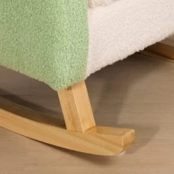 Qaba Kids Sofa, Rocking Toddler Sofa Chair With Solid Wooden Frame, Faux Lamb Fleece Fabric For Nursery, Kindergarten, Playroom, Bedroom -Professional Childrens Furniture Store GUEST 56713cc9 6636 4ae7 bcac e8962b8b3349