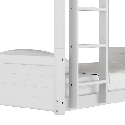Twin Capri Wood Triple Bunk Bed White - Hillsdale Furniture 10 Twin Capri Wood Triple Bunk Bed White - Hillsdale Furniture - Image 10
