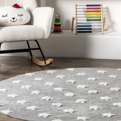 NuLOOm Raised Stars Kids Machine Washable Area Rug 8 NuLOOm Raised Stars Kids Machine Washable Area Rug - Image 8