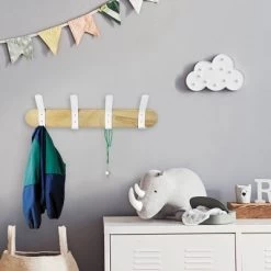 Metal And Wood Hanging Kids' Wall Hooks White - Pillowfort™ -Professional Childrens Furniture Store GUEST 58464b19 7cfd 4eee bc98 110e58e1429b