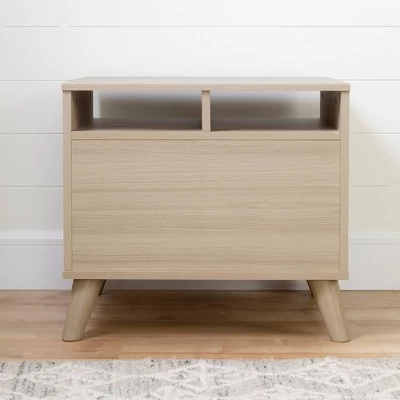 Yodi 2 Drawer Nightstand Soft Elm/White - South Shore 5 Yodi 2 Drawer Nightstand Soft Elm/White - South Shore - Image 5