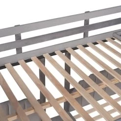 Full Over Twin & Twin Bunk Bed, Velvet Triple Bunk Bed With Drawers And Guardrails-ModernLuxe -Professional Childrens Furniture Store GUEST 59f1aac0 b75b 4748 8ddd f4951e57ddac