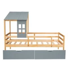 Twin Size House Low Loft Bed With Two Storage Drawers - ModernLuxe -Professional Childrens Furniture Store GUEST 59f1f98a 2ce5 4ce2 984a 69d06f3f4ee6