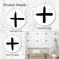 Black Watercolor Swiss Crosses Wall Decor - Decalcomania -Professional Childrens Furniture Store GUEST 5aedf15a e66f 4d30 b5e5 d1f49a475749