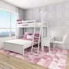 Max & Lily L-Shaped Twin Over Full Bunk Bed With Desk