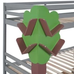 Twin-Over-Twin Bunk Bed With A Tree Decor And Two Storage Drawers-ModernLuxe 22 Twin-Over-Twin Bunk Bed With A Tree Decor And Two Storage Drawers-ModernLuxe -Professional Childrens Furniture Store GUEST 5b3f6717 5974 470b abee b649415d22b2