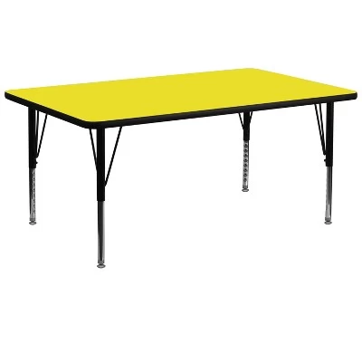 Flash Furniture 30''W X 72''L Rectangular HP Laminate Activity Table - Height Adjustable Short Legs 3 Flash Furniture 30''W X 72''L Rectangular HP Laminate Activity Table - Height Adjustable Short Legs - Image 3