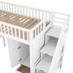 Twin Size Loft Bed With Shelf, Drawers, Desk And Wardrobe - ModernLuxe -Professional Childrens Furniture Store GUEST 5bc4e6b8 e04e 40dd 8302 a29c26860686