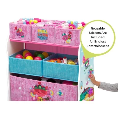 Disney Trolls World Tour Design And Store 6 Bin Toy Organizer - Delta Children 2 Disney Trolls World Tour Design And Store 6 Bin Toy Organizer - Delta Children - Image 2