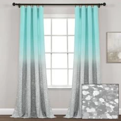 52"x84" Set Of 2 Glitter Ombre Metallic Print Window Curtain Panels - Lush Décor -Professional Childrens Furniture Store GUEST 5cfe0a77 ee5d 4ecf 9e32 3263dd4328e2