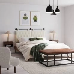 Full/Queen Remi Diamond Button Tufted Headboard Cloud White - Nathan James 8 Full/Queen Remi Diamond Button Tufted Headboard Cloud White - Nathan James -Professional Childrens Furniture Store GUEST 5d898a68 edfc 496f ba33 22969246b228