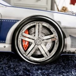 Twin Quessa Police Car Bed With Led Headlight Chair Black/White - HOMES: Inside + Out -Professional Childrens Furniture Store GUEST 604f8429 bc1f 429f 90dc ecaedd85a268