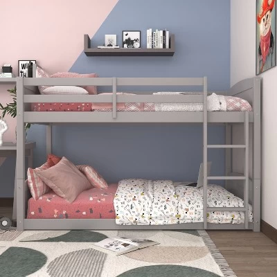 Twin Over Twin Alexis Wood Arch Floor Bunk Bed - Hillsdale Furniture 1 Twin Over Twin Alexis Wood Arch Floor Bunk Bed - Hillsdale Furniture